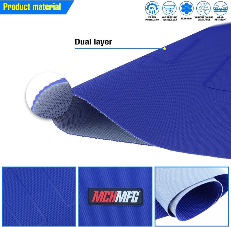 MCHMFG Universal Gripper Soft Seat Cover for All Bike Dirt Motorcycle MX Cross Enduro Blue - Image 5